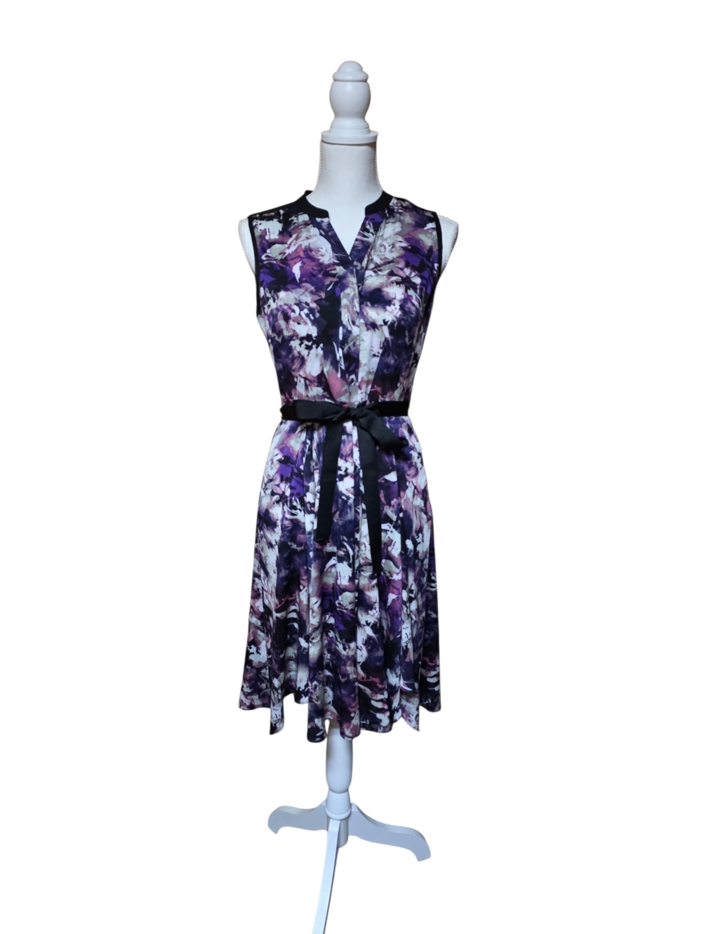 Simply Vera Vera Wang Floral Button-Front Dress Size 4 with Pockets Wedding - Picture 2 of 7